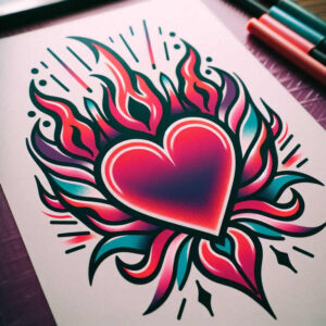 shaded-heart – tattoo design ideas free ai generated – realism-deep-shadows – for-palm – Gallery: hearts-inkby-ai