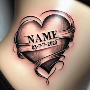 hearts tattoo design ideas Surrealism unreal deep for abdomen
