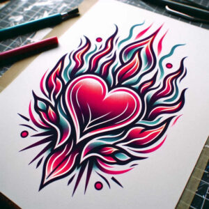 hearts tattoo design ideas soft blending heartbeat stands for perseverance