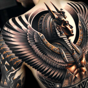 egyptian-mythology-realism-subtle-saturation-for-abdomen – tattoo design ideas free ai generated – Gallery: horus-inkby-ai