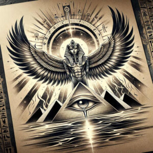 protective-deity-realism-precise-gradient-for-side-torso – tattoo design ideas free ai generated – Gallery: horus-inkby-ai