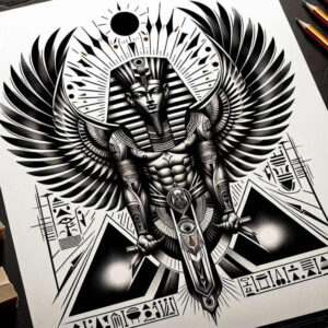 horus-emblem-neotraditional-artistic-flair-for-back-shoulder – tattoo design ideas free ai generated – Gallery: horus-inkby-ai