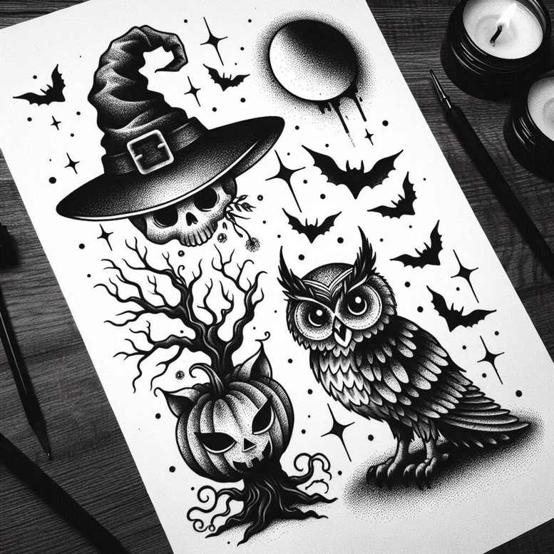 Inne mroczne - Free tattoo design ideas ai genereted - inkby.ai