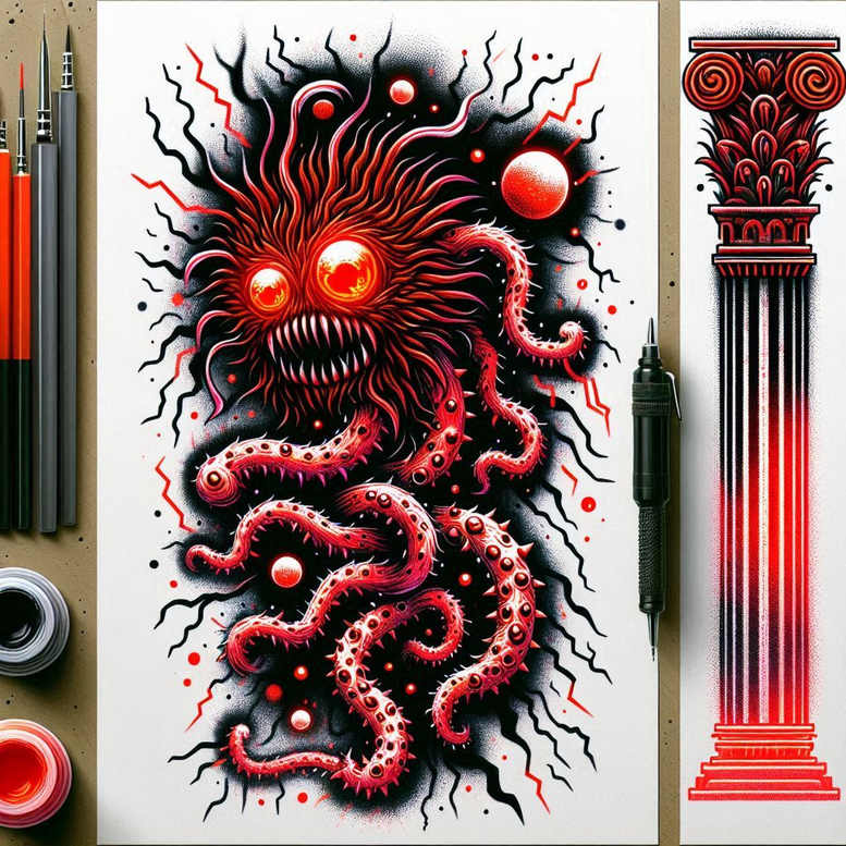 Inne mroczne - Free tattoo design ideas ai genereted - inkby.ai