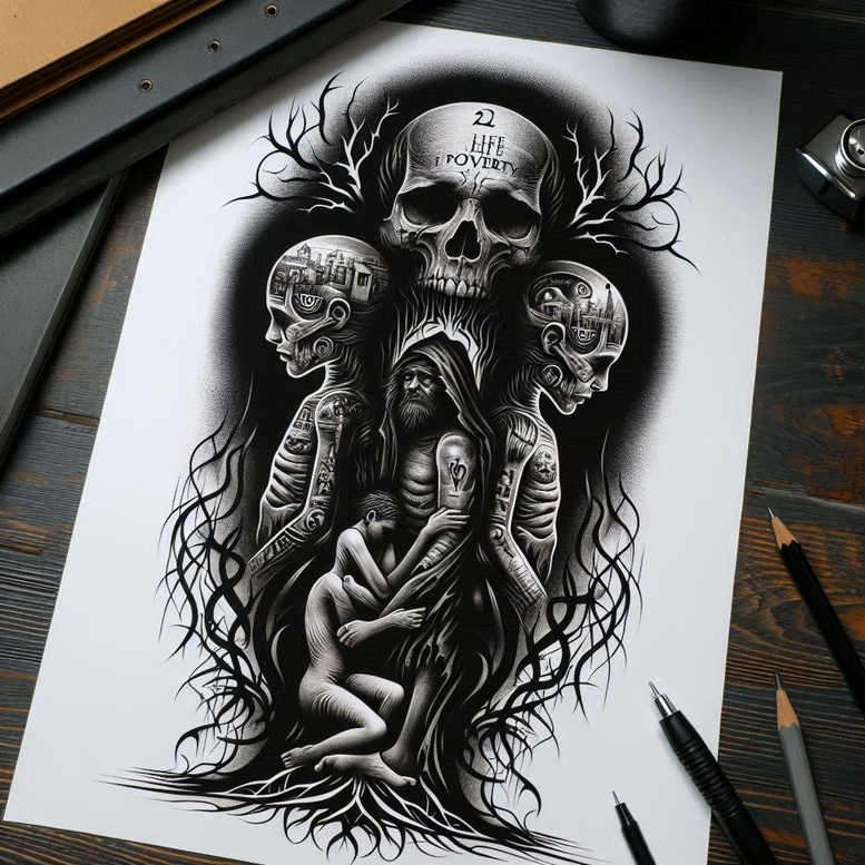 Inne mroczne - Free tattoo design ideas ai genereted - inkby.ai