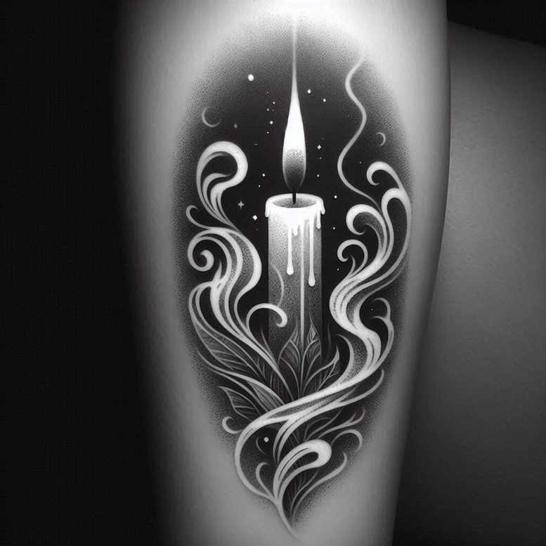 Świece - Free tattoo design ideas ai genereted - inkby.ai