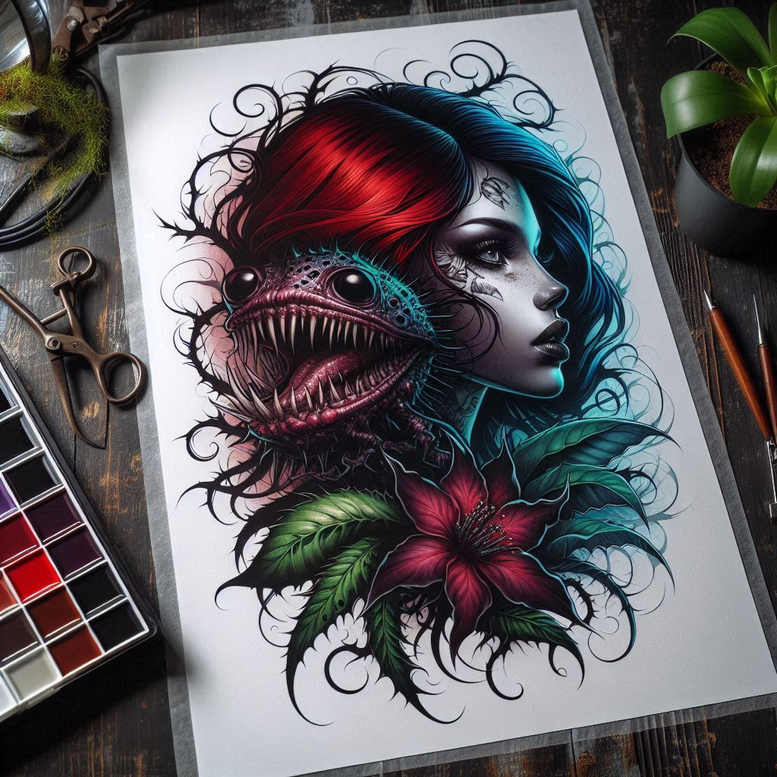 Inne mroczne - Free tattoo design ideas ai genereted - inkby.ai