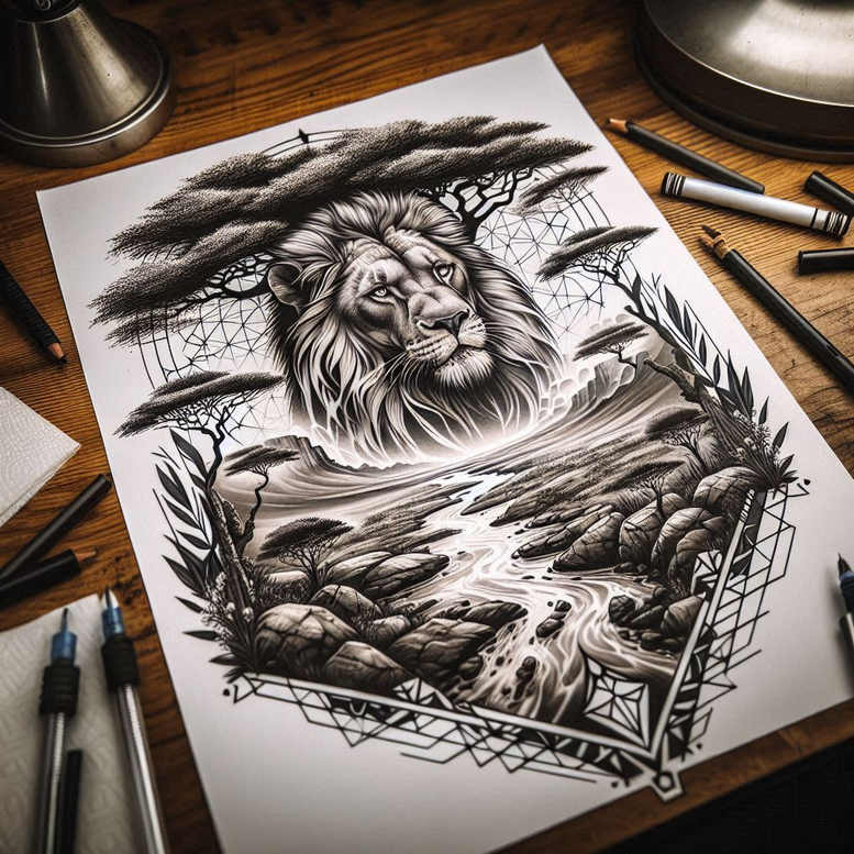 Lwy - Free tattoo design ideas ai genereted - inkby.ai