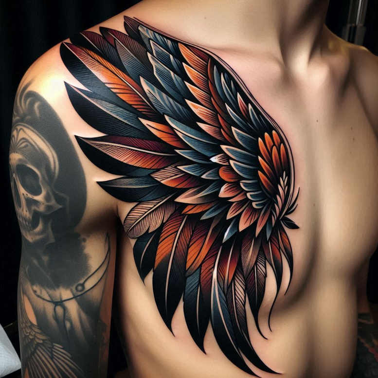 Skrzydła - Free tattoo design ideas ai genereted - inkby.ai