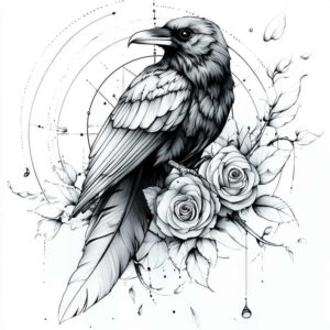 Kruki i wrony - Free tattoo design ideas ai genereted - inkby.ai