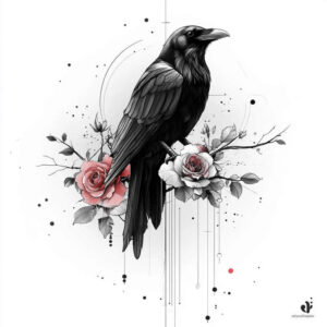 Kruki i wrony - Free tattoo design ideas ai genereted - inkby.ai