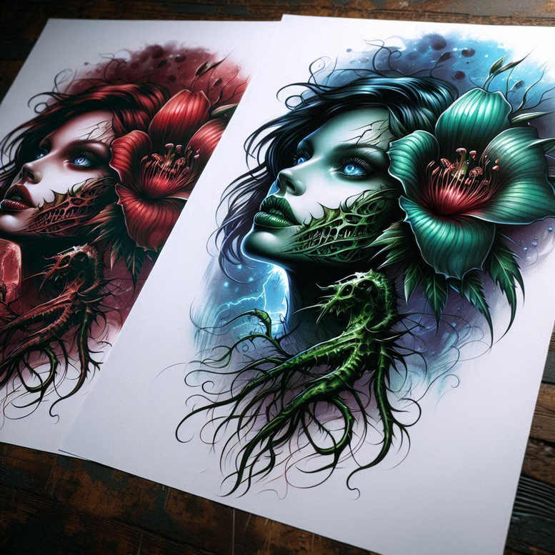 Twarze - Free tattoo design ideas ai genereted - inkby.ai