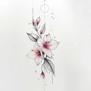 Delikatne kwiaty - Free tattoo design ideas ai genereted - inkby.ai