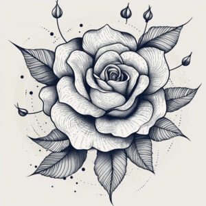 Delikatne kwiaty - Free tattoo design ideas ai genereted - inkby.ai