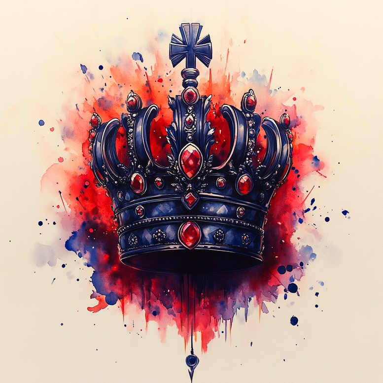 Korony i diamenty - Free tattoo design ideas ai genereted - inkby.ai