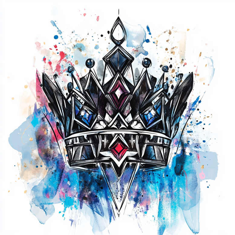 Korony i diamenty - Free tattoo design ideas ai genereted - inkby.ai