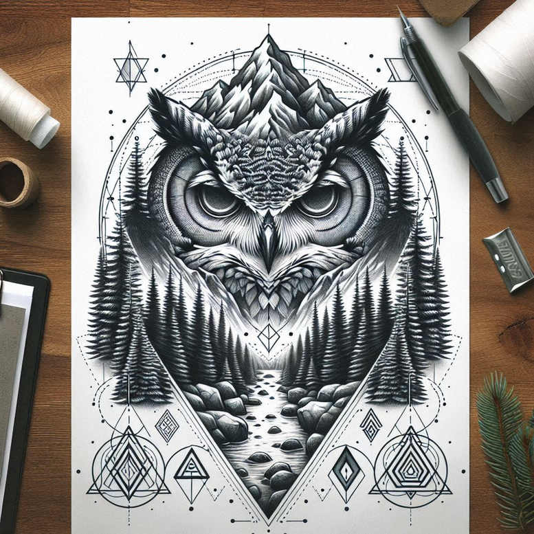 Sowy - Free tattoo design ideas ai genereted - inkby.ai
