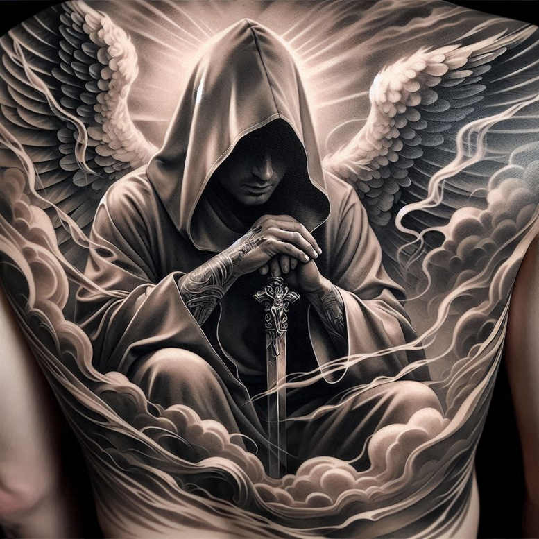 Anioły - Free tattoo design ideas ai genereted - inkby.ai