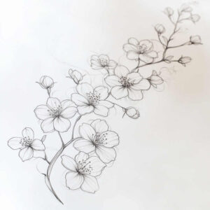 Delikatne kwiaty - Free tattoo design ideas ai genereted - inkby.ai