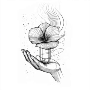 Delikatne kwiaty - Free tattoo design ideas ai genereted - inkby.ai