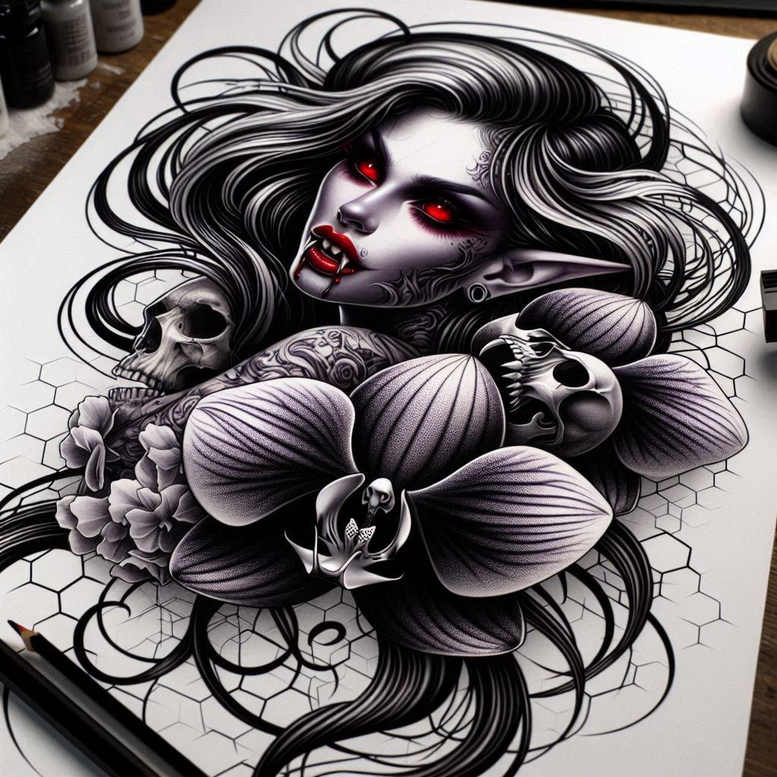 Inne mroczne - Free tattoo design ideas ai genereted - inkby.ai
