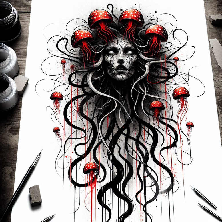 Inne mroczne - Free tattoo design ideas ai genereted - inkby.ai