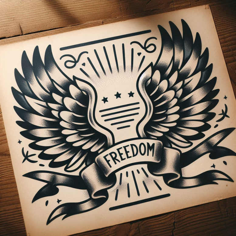 Skrzydła - Free tattoo design ideas ai genereted - inkby.ai