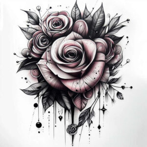 Delikatne kwiaty - Free tattoo design ideas ai genereted - inkby.ai