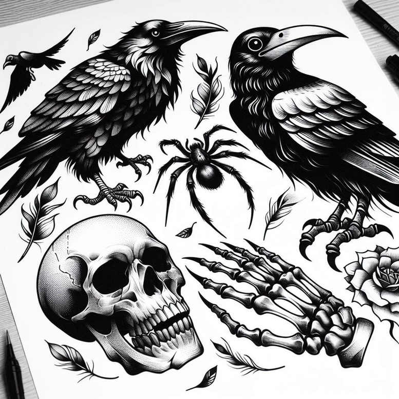 Inne mroczne - Free tattoo design ideas ai genereted - inkby.ai