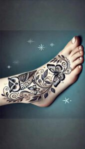Delikatne kwiaty - Free tattoo design ideas ai genereted - inkby.ai