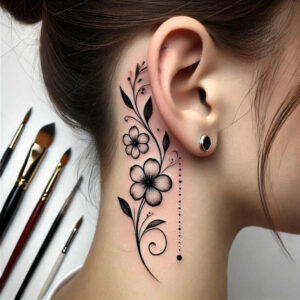 Delikatne kwiaty - Free tattoo design ideas ai genereted - inkby.ai