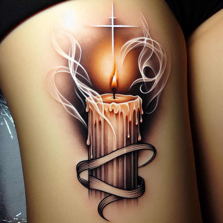 Świece - Free tattoo design ideas ai genereted - inkby.ai