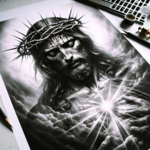 jesus-divine-mercy-tattoo-for-men – tattoo design ideas free ai generated – full-detail – for-forearm – Gallery: jesus-inkby-ai