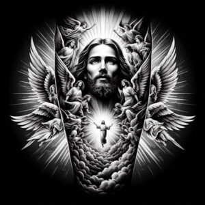 jesus-eternal-tattoo – tattoo design ideas free ai generated – photo-accuracy – for-ribs – Gallery: jesus-inkby-ai