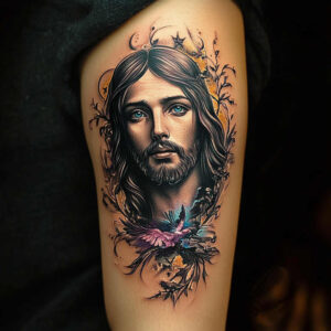 jesus-hope-tattoo – tattoo design ideas free ai generated – dimensional-ink – for-behind-ear – Gallery: jesus-inkby-ai