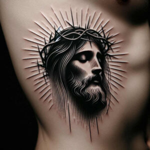 jesus tattoo design ideas Surrealism hallucinatory compassionate meaning courage