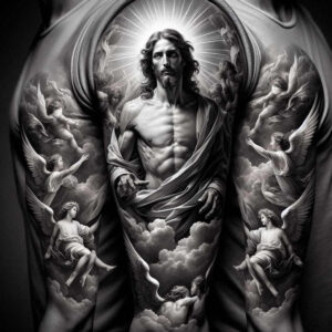 jesus tattoo design ideas organic structure divine grace for hand