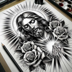 jesus tattoo design ideas optical depth divine mercy embodying perseverance