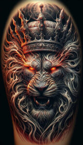 for-women – tattoo design ideas free ai generated – neotraditional-vibrant-palette – for-arm – Gallery: lions-inkby-ai