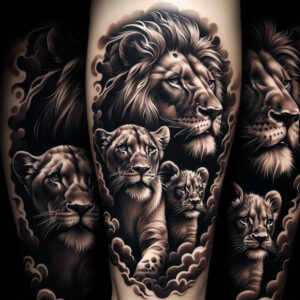 lion-with-detail-for-men – tattoo design ideas free ai generated – realism-anatomical-accuracy – for-wrist-side – Gallery: lions-inkby-ai
