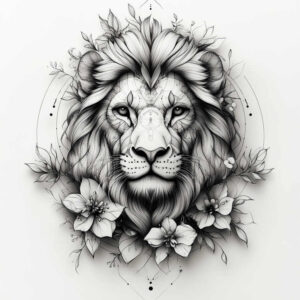lions tattoo design ideas layered fill guardian symbol of courage