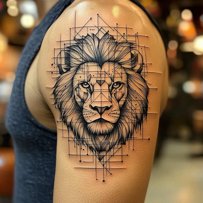 lions tattoo design ideas glossy iconic strength and power
