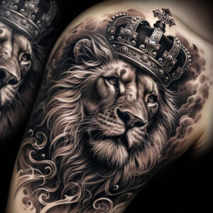 lions tattoo design ideas Realism real shadows natural pose strength and power