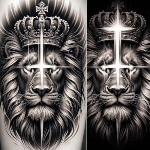 lions tattoo design ideas ornamental strength symbol for shin