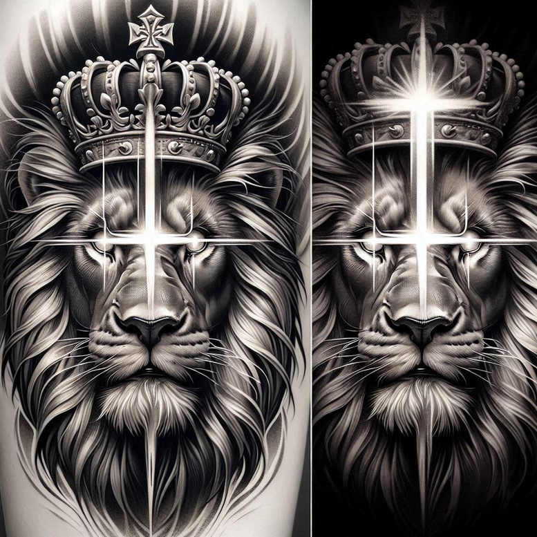 lions tattoo design ideas ornamental strength symbol for shin