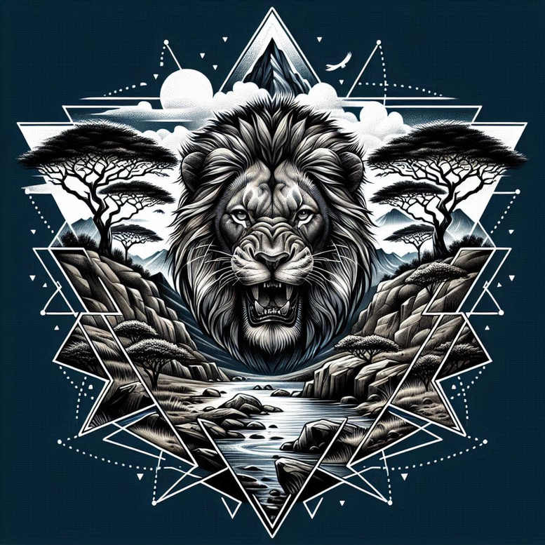 lions tattoo design ideas layered fill strength symbol meaning perseverance