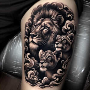 lions tattoo design ideas decorative detail wild embodying determination