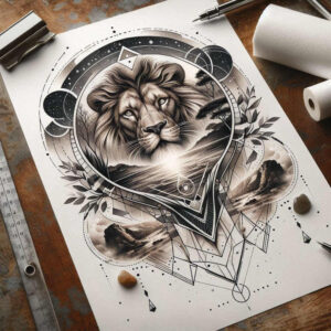 lions tattoo design ideas ornamental wild for fingers