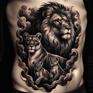 lions tattoo design ideas dreamlike wild stands for perseverance