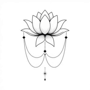 artistic-lotus-pattern-for-men – tattoo design ideas free ai generated – micro-design – for-full-back – Gallery: lotuses-inkby-ai